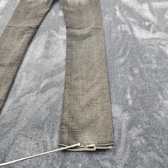 True Religion Billy Big T Jeans womens 26 Black Stretch Flap pockets distressed - Picture 14 of 16